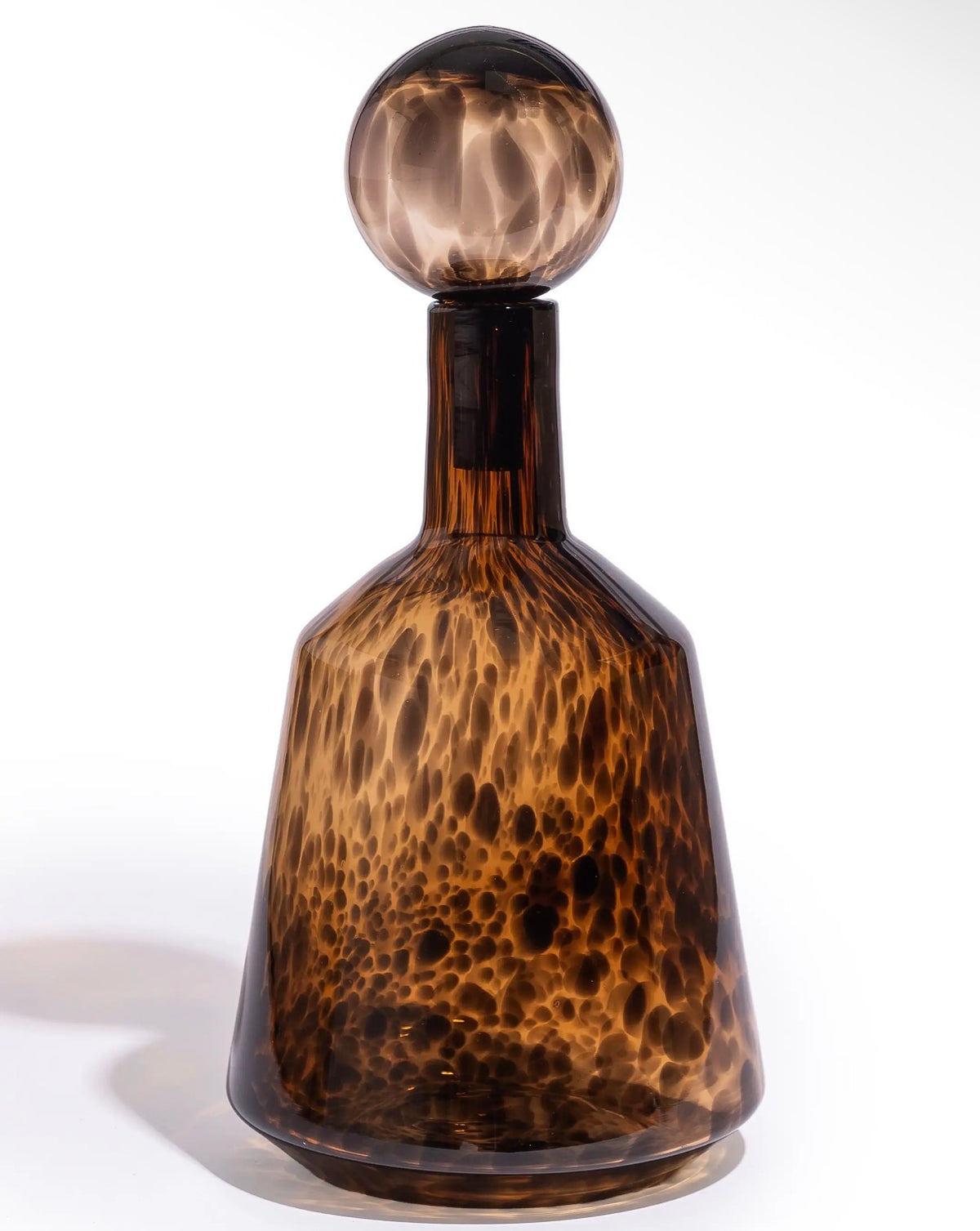 Large Leopard Glass Apothecary Bottle