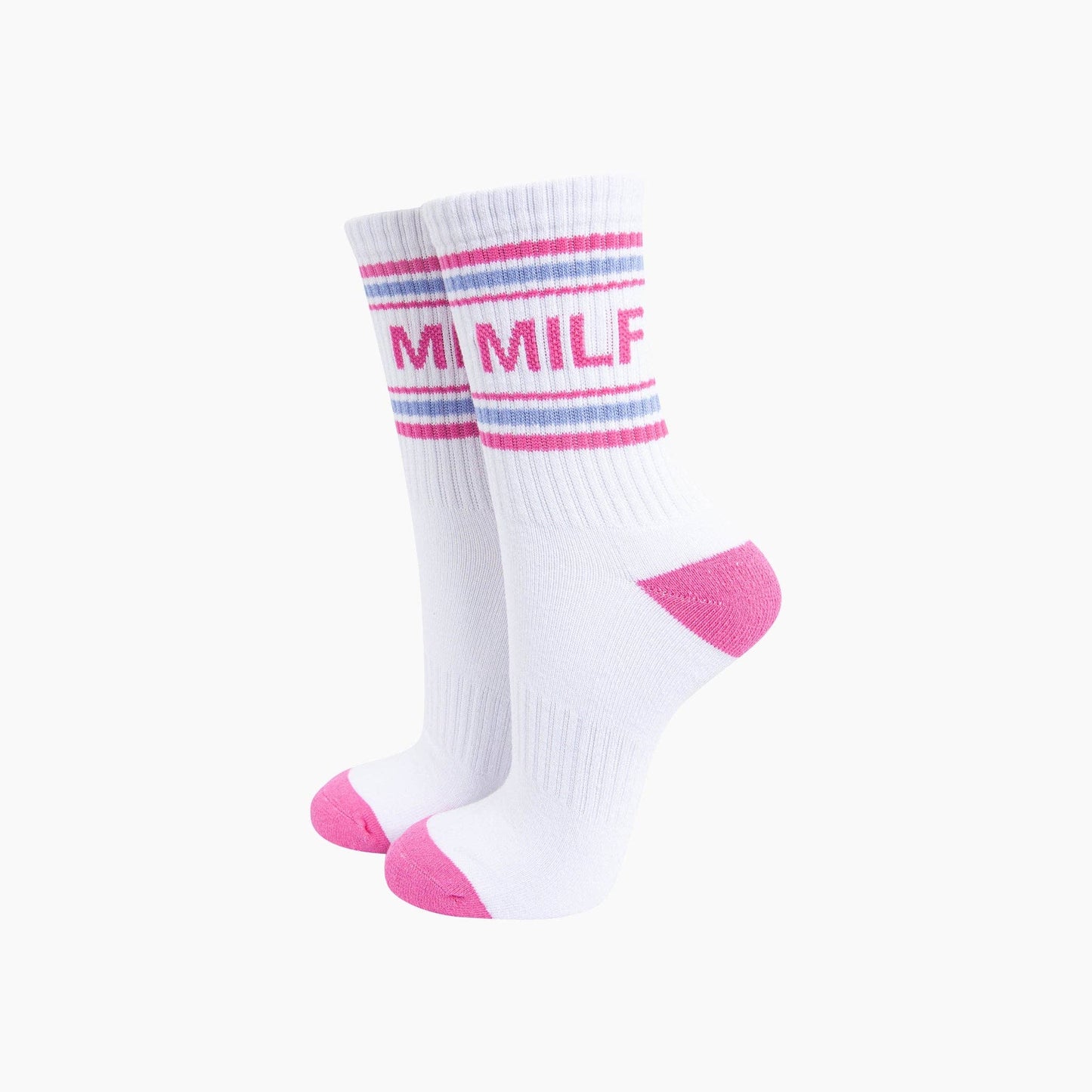 MILF Organic Cotton Sports Socks in White