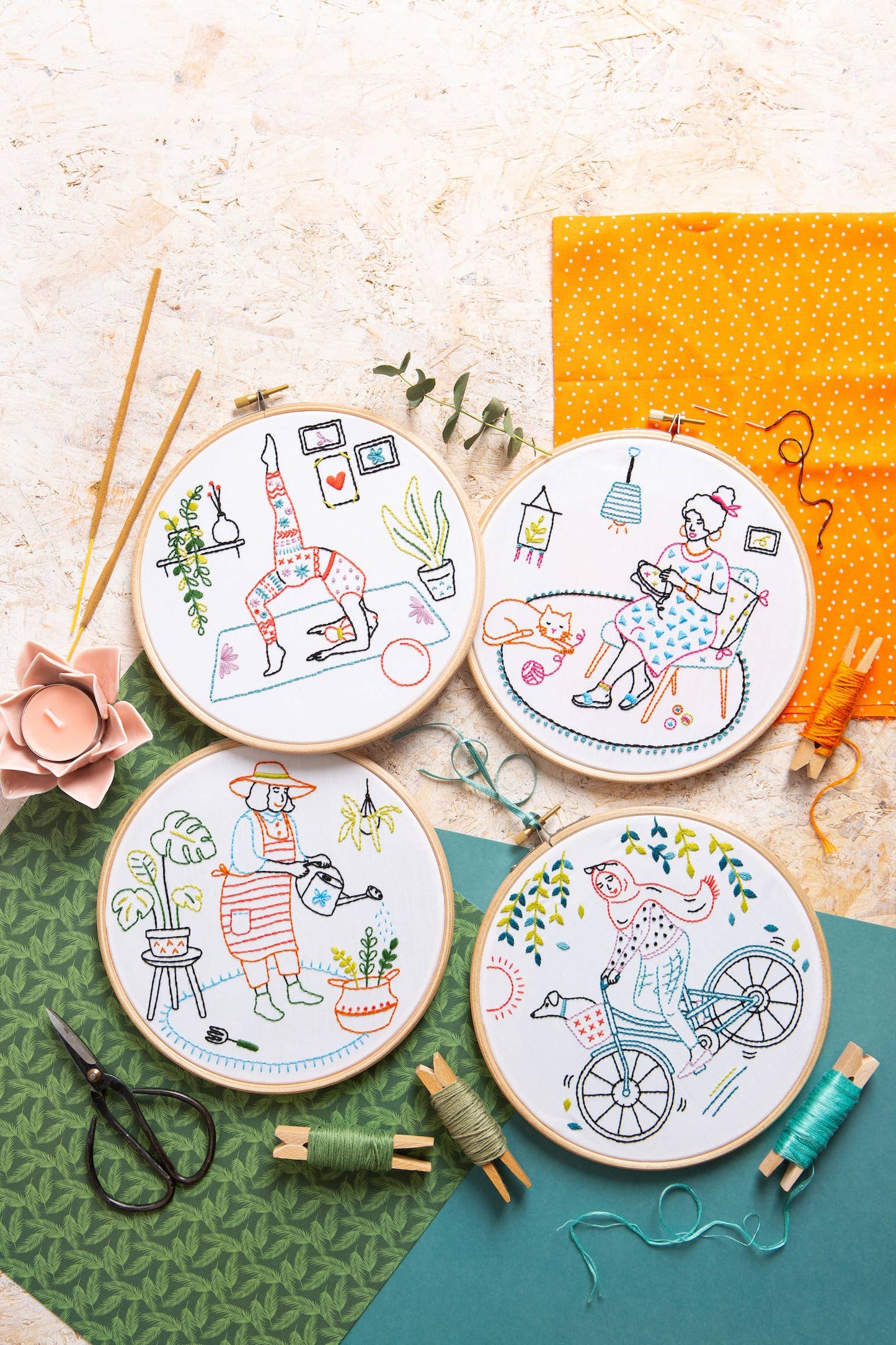 Yoga Embroidery Kit (Stretch) | Complete Craft Kit