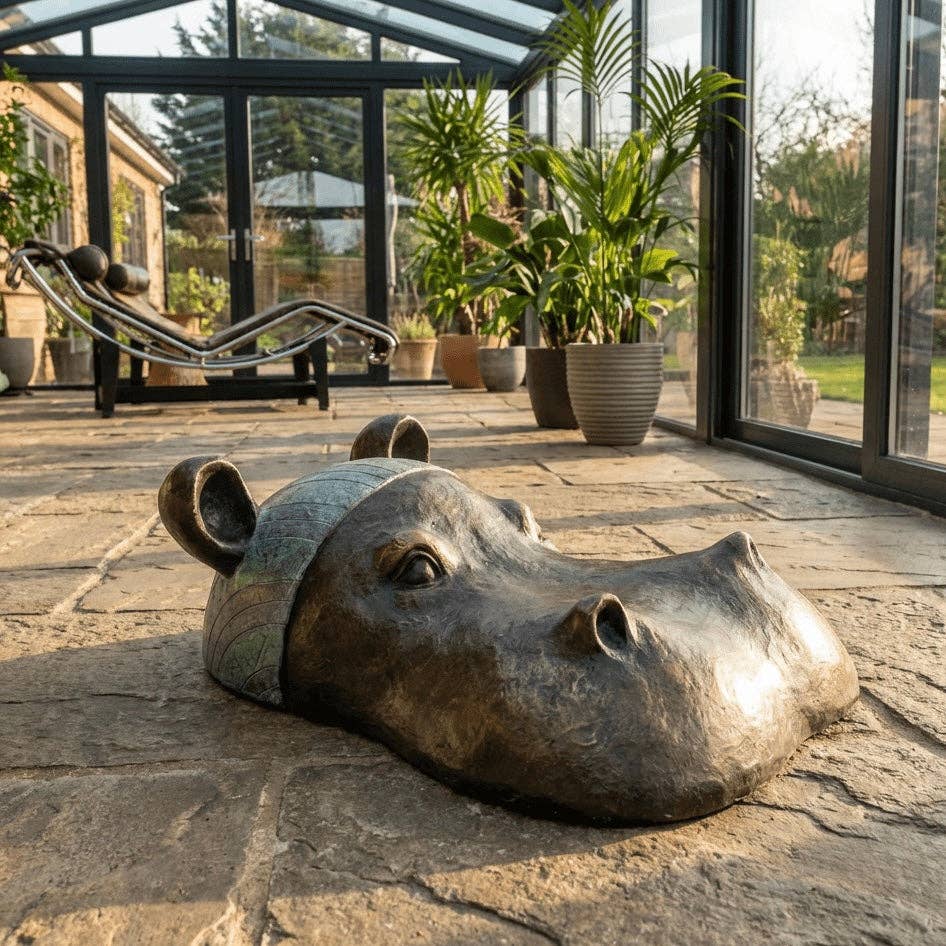 Baby Hippo Garden Ornament