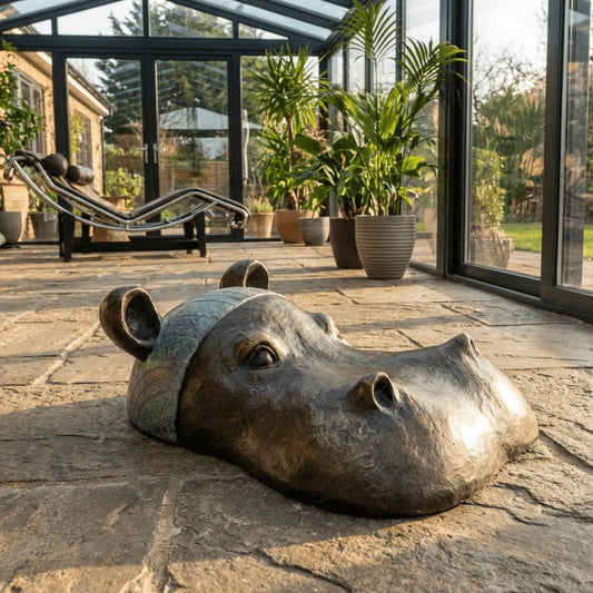 Baby Hippo Garden Ornament