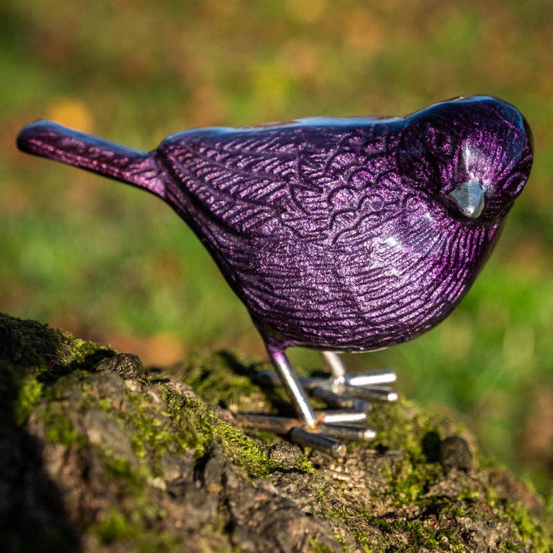 Brushed Purple Bird 12.5 cm