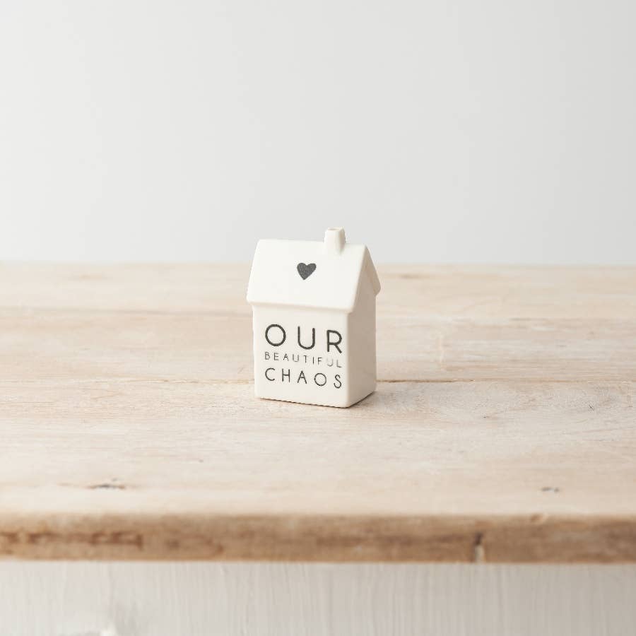 'Our Beautiful Chaos' 7cm Porcelain House