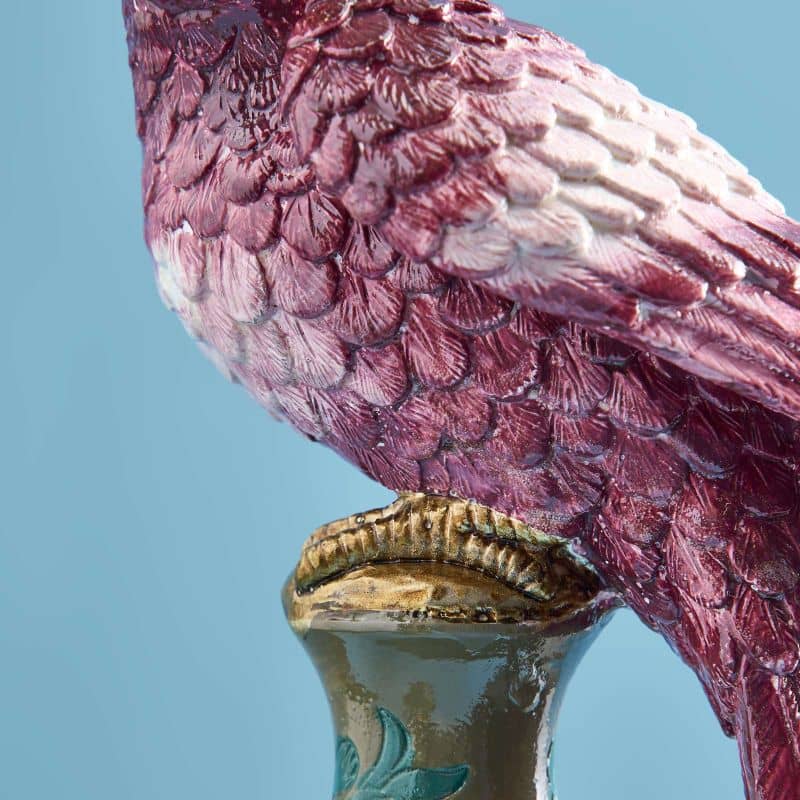 Pair of Parrot Candle Holders - Pink