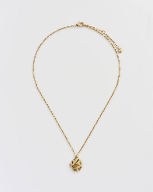 FABLE Fox & Acorn Oval Chain Locket Necklace