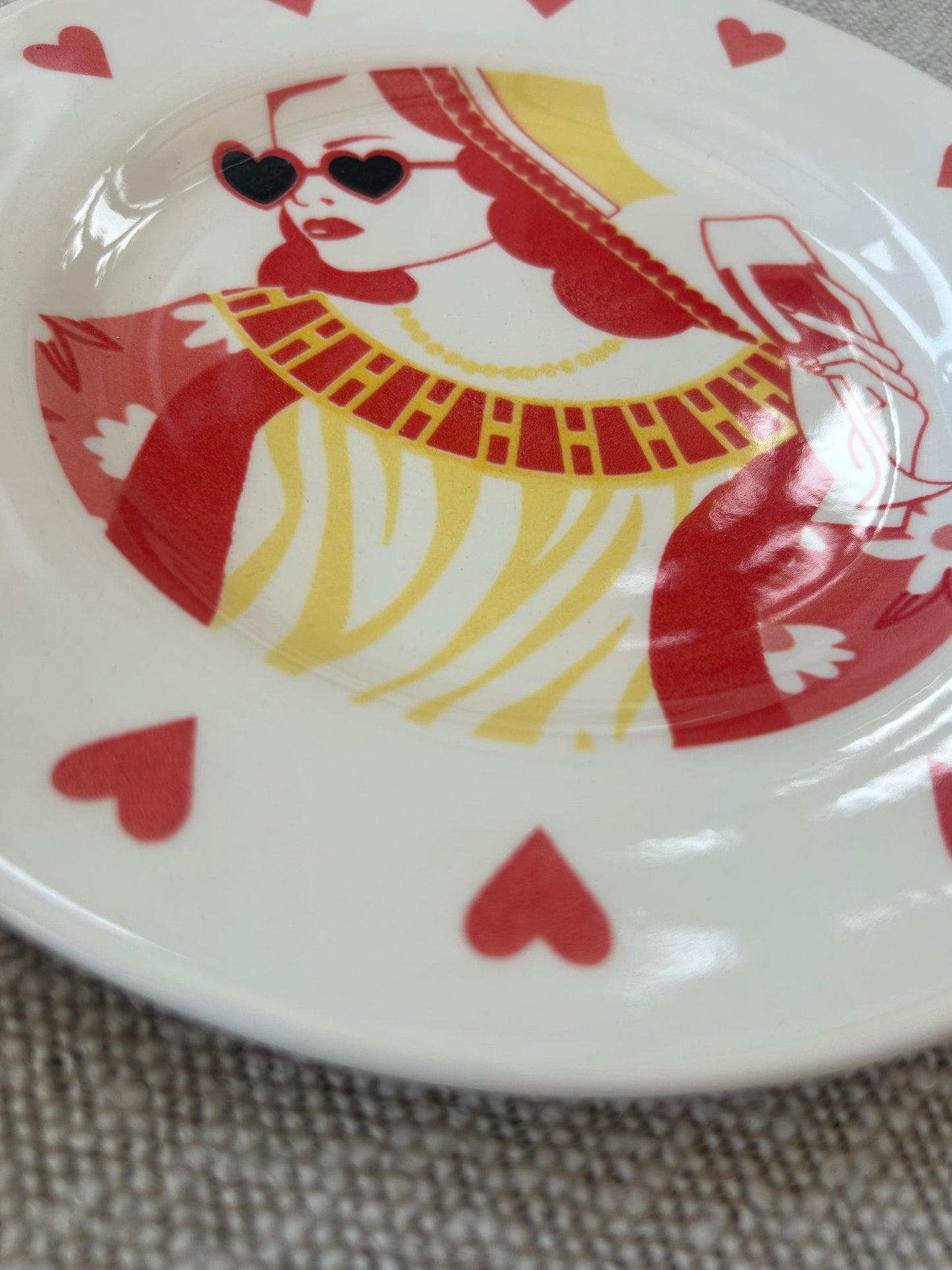 Queen of Hearts (and sass) pasta bowl and plate set