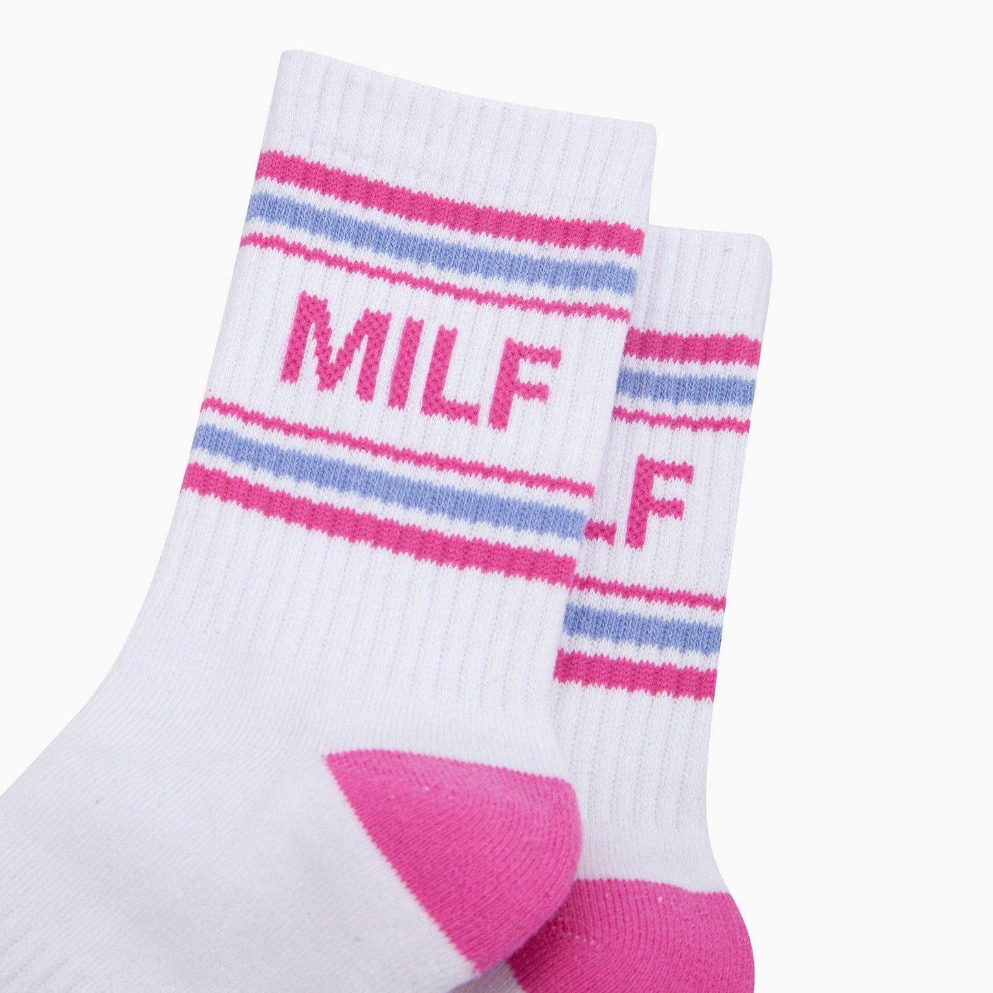 MILF Organic Cotton Sports Socks in White