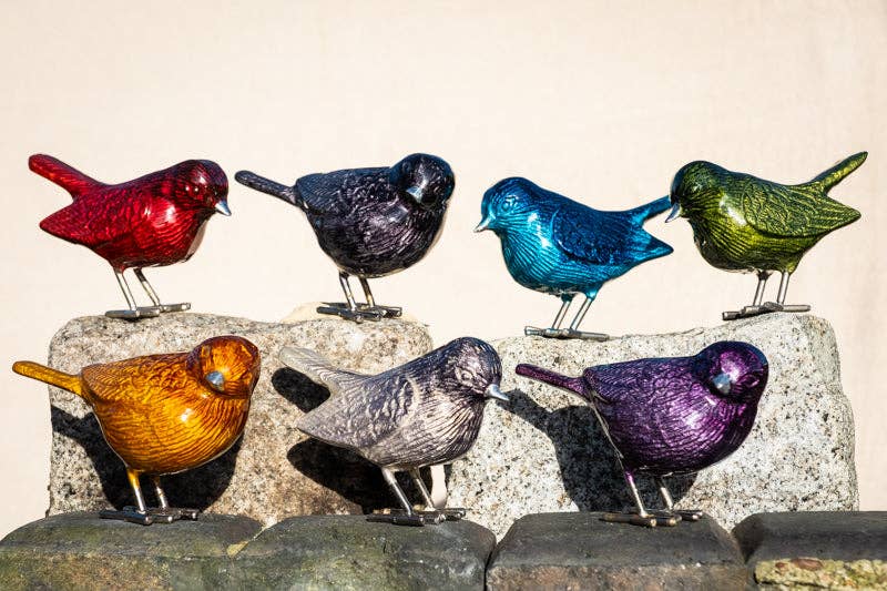 Brushed Gold Bird 12.5 cm