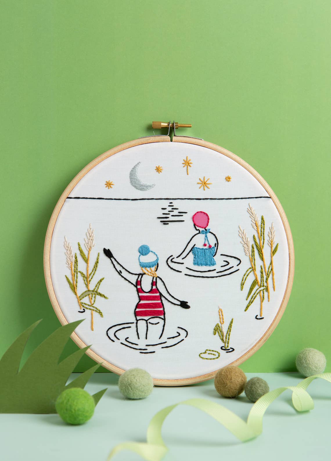 Wild Swimming Embroidery Kit (Swim) | Complete Craft Kit