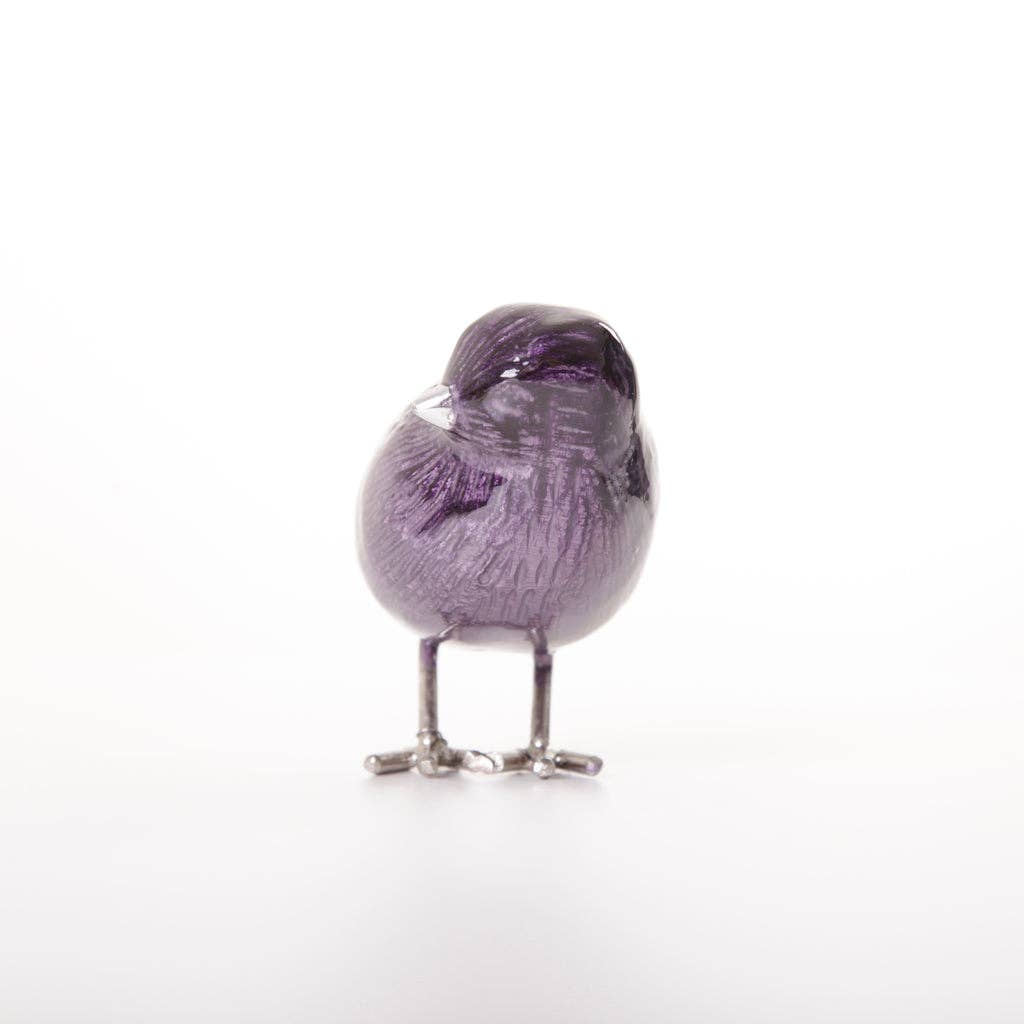 Brushed Purple Bird 12.5 cm