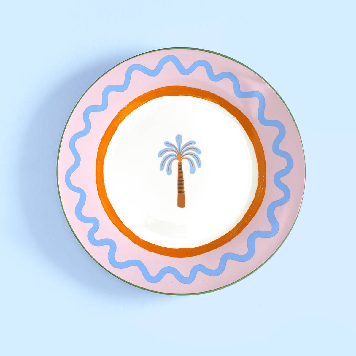 Eleanor Bowmer Electric Coast Palm Tree Dinner Plate - Single