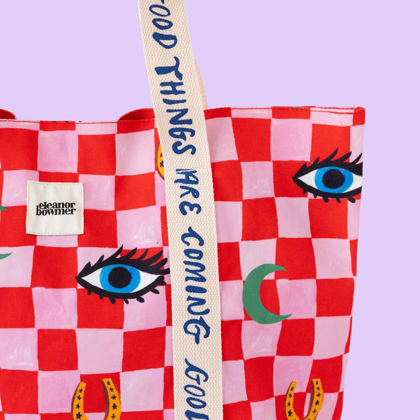 Eleanor Bowmer Checker Icons Tote Bag