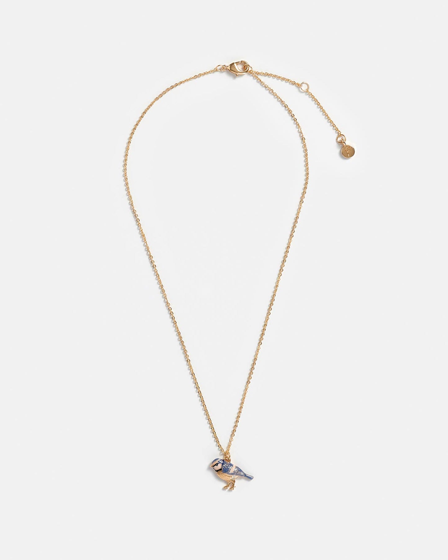 FABLE Enamel Blue Tit Short Necklace