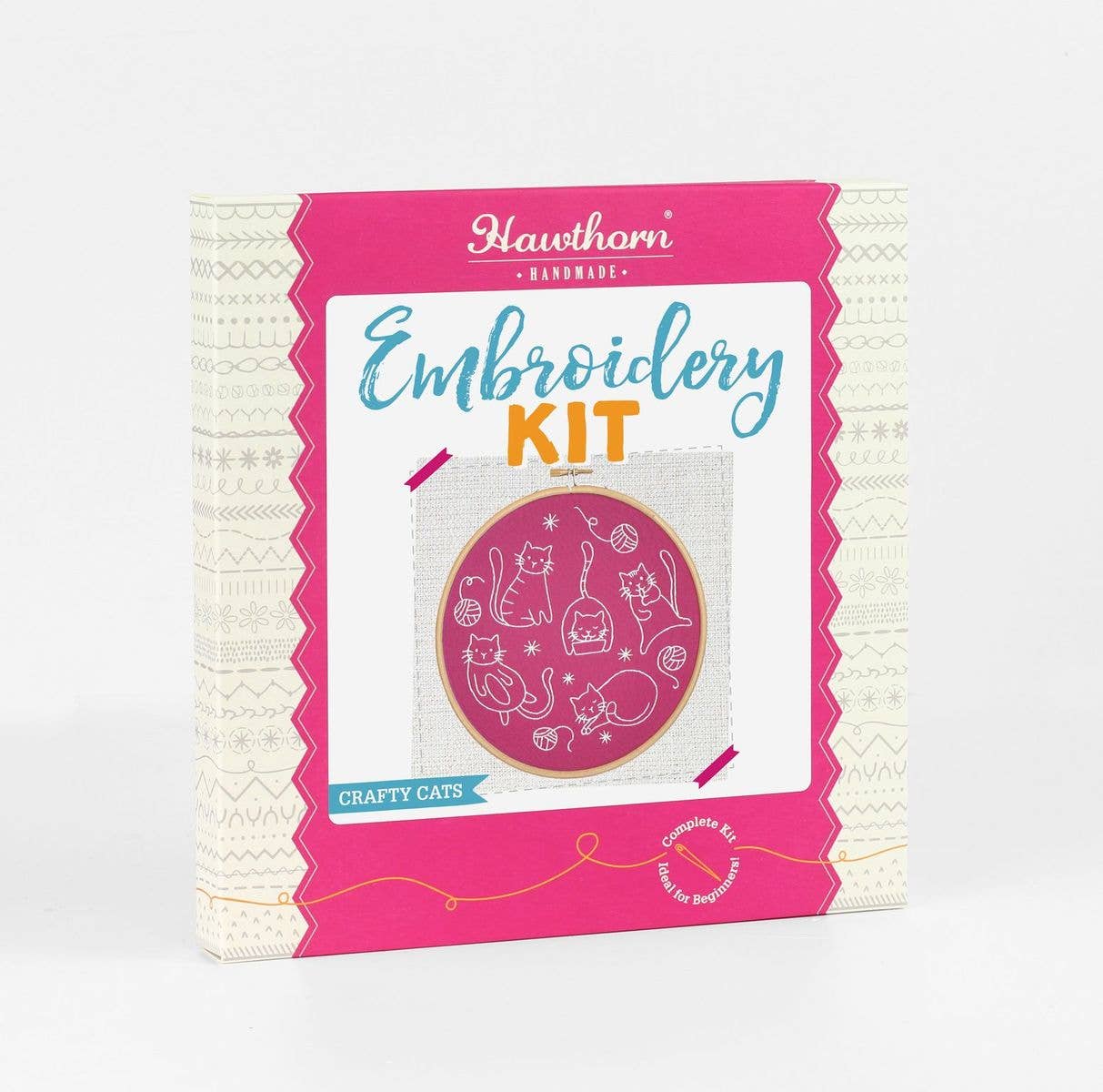 Crafty Cats Embroidery Kit | Complete Craft Kit for Beginners