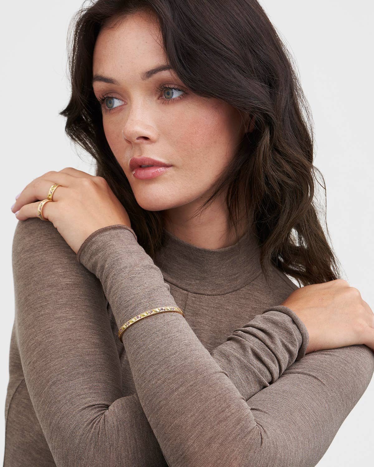 Blackberry Bramble Gold Bangle