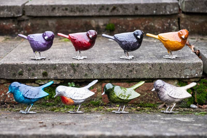 Brushed Purple Bird 12.5 cm