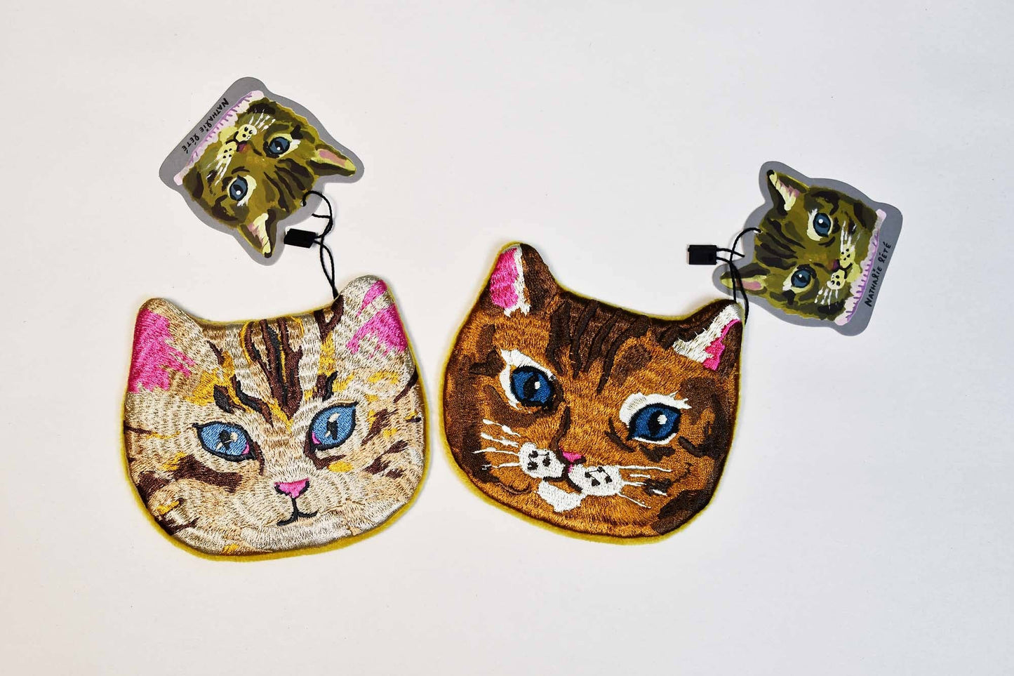 Nathalie Lete Embroidered Cat Face Pouch - MAYA