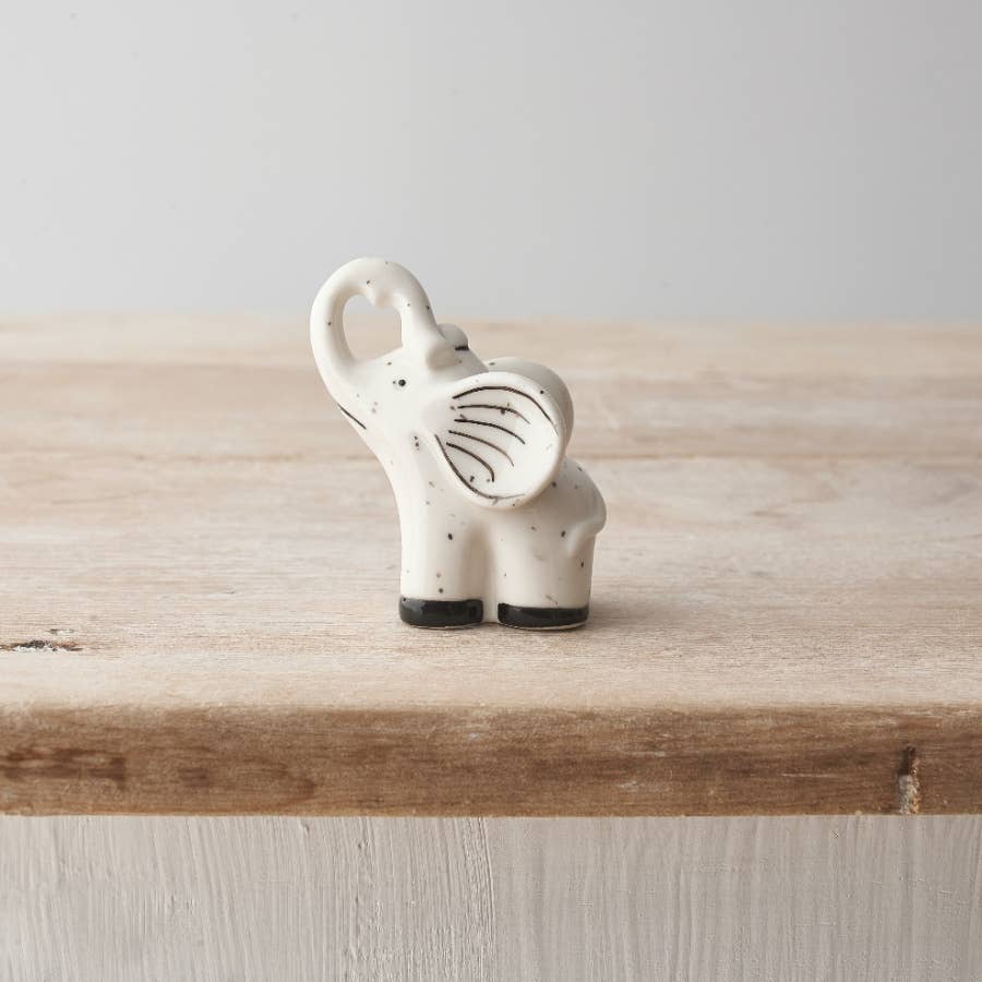 Speckle Porcelain Elephant, 6cm