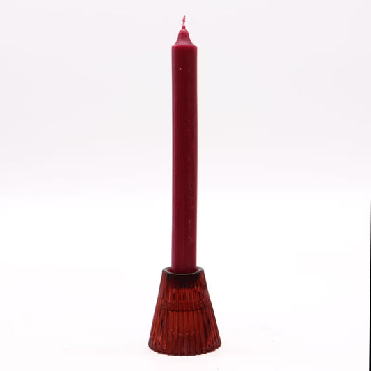 The Mini Château Reversible Glass Candle Holder - Classic Red