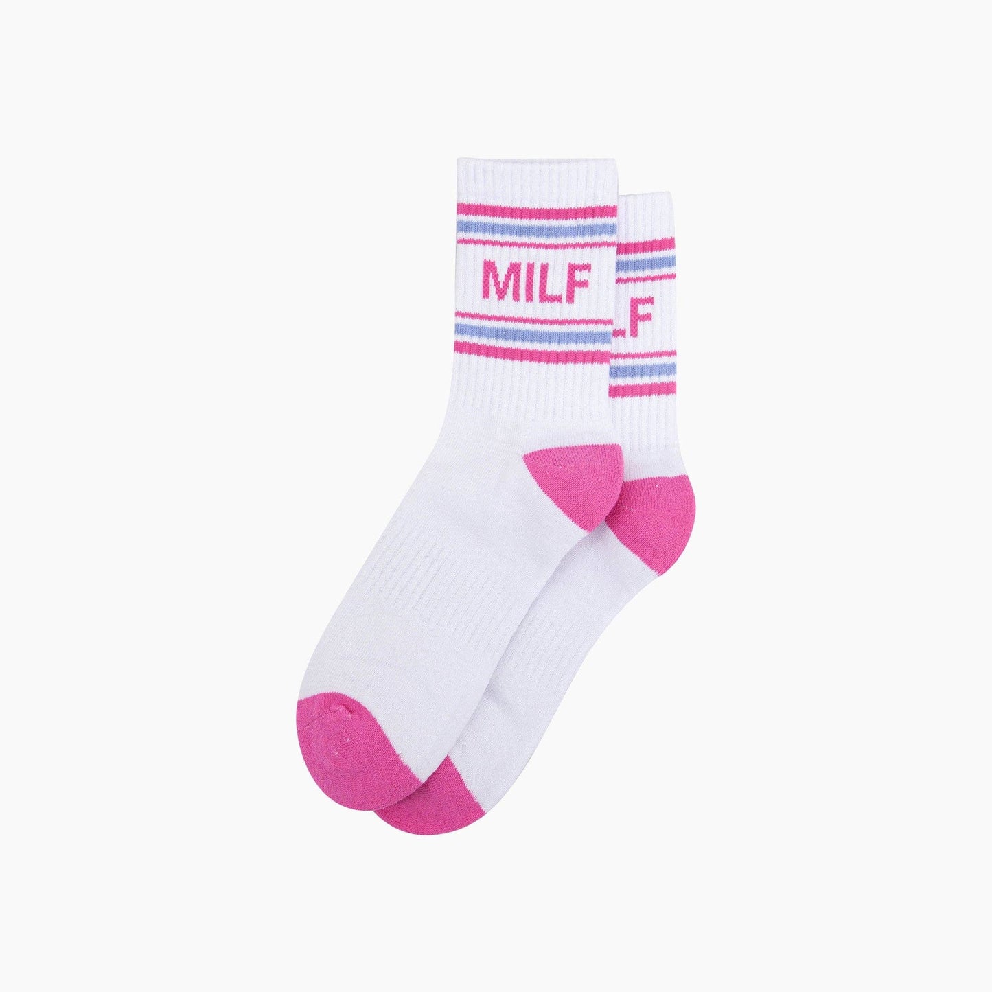 MILF Organic Cotton Sports Socks in White