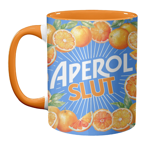'APEROL SLUT' orange handled mug
