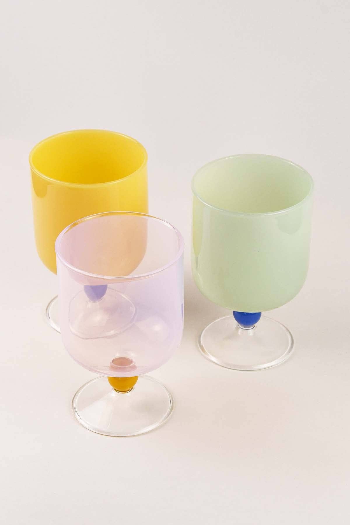 Mujunhyuk Heat Resistant Glass Goblet - Yellow