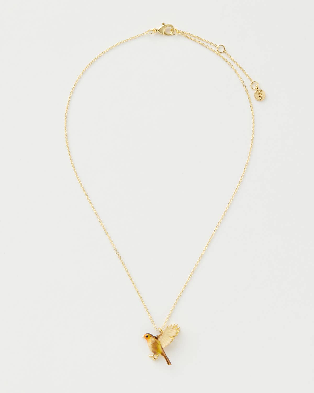 Enamel  Flying Robin Necklace - UK, US & EU