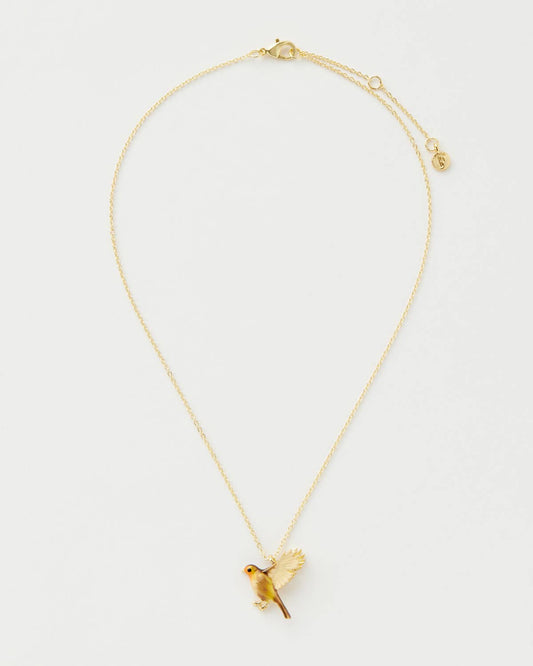 Enamel  Flying Robin Necklace - UK, US & EU
