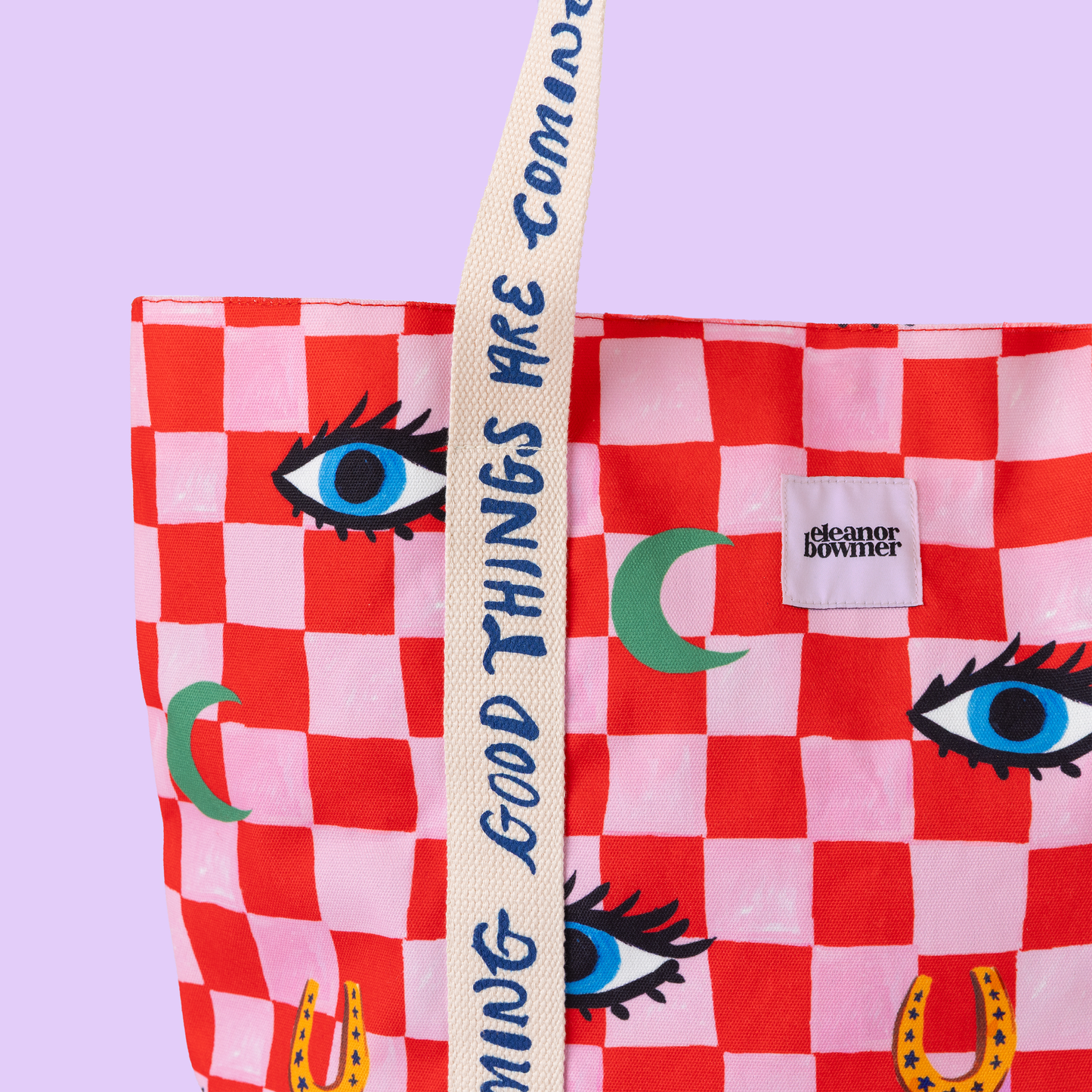 Eleanor Bowmer Checker Icons Tote Bag