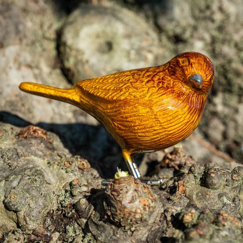 Brushed Gold Bird 12.5 cm