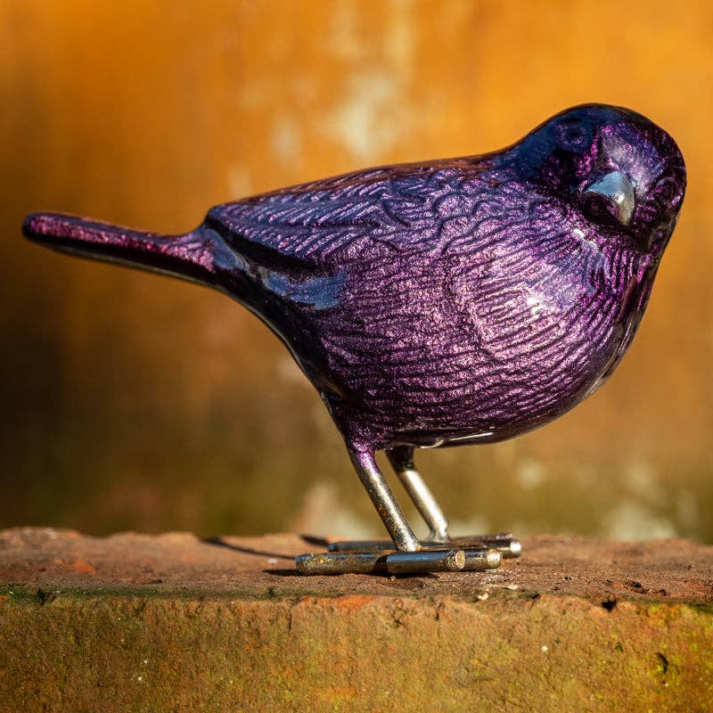 Brushed Purple Bird 12.5 cm