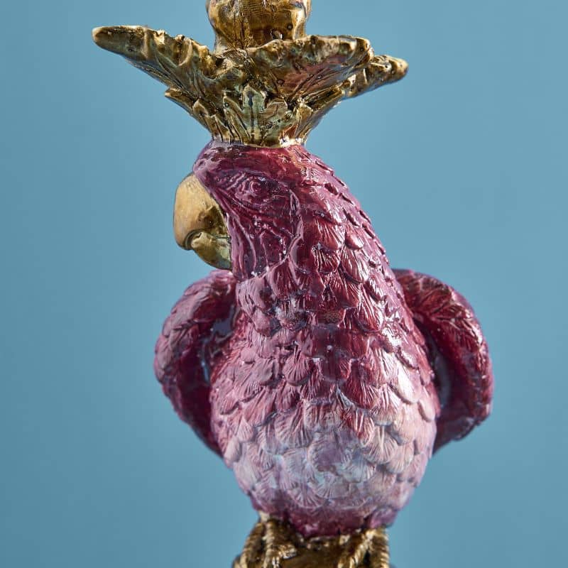 Pair of Parrot Candle Holders - Pink