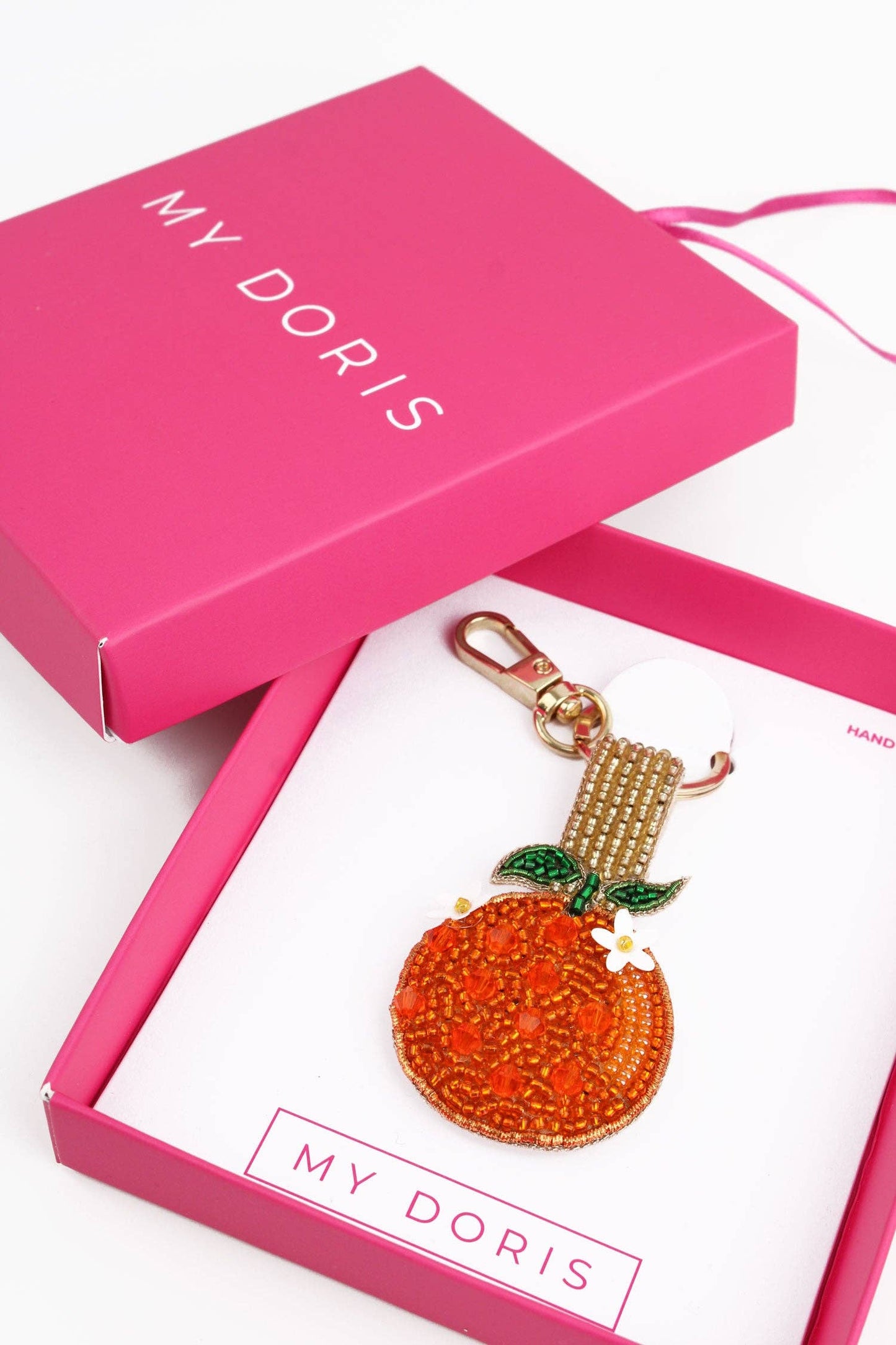 ORANGE KEYRING/BAG CHARM
