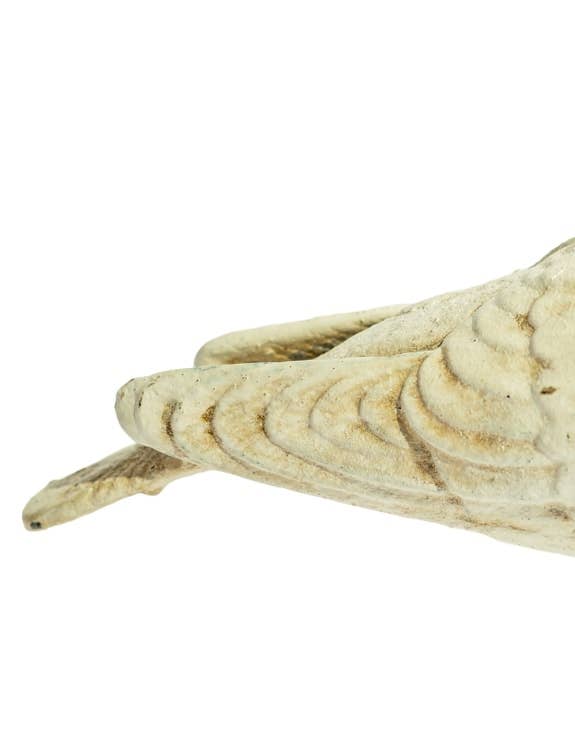 Cast Iron Standing White Dove Figure