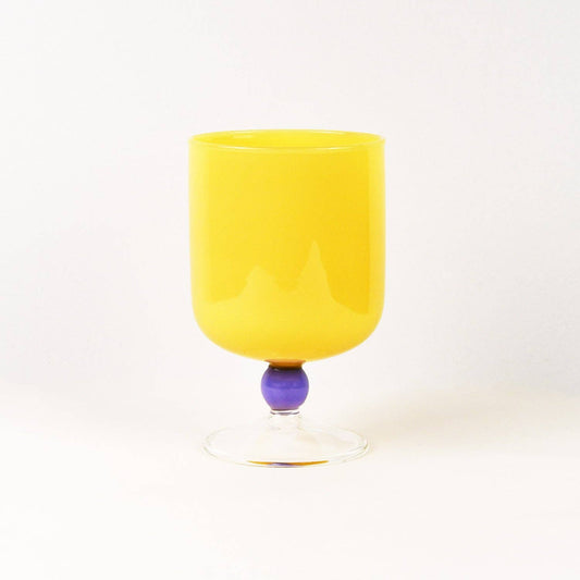 Mujunhyuk Heat Resistant Glass Goblet - Yellow