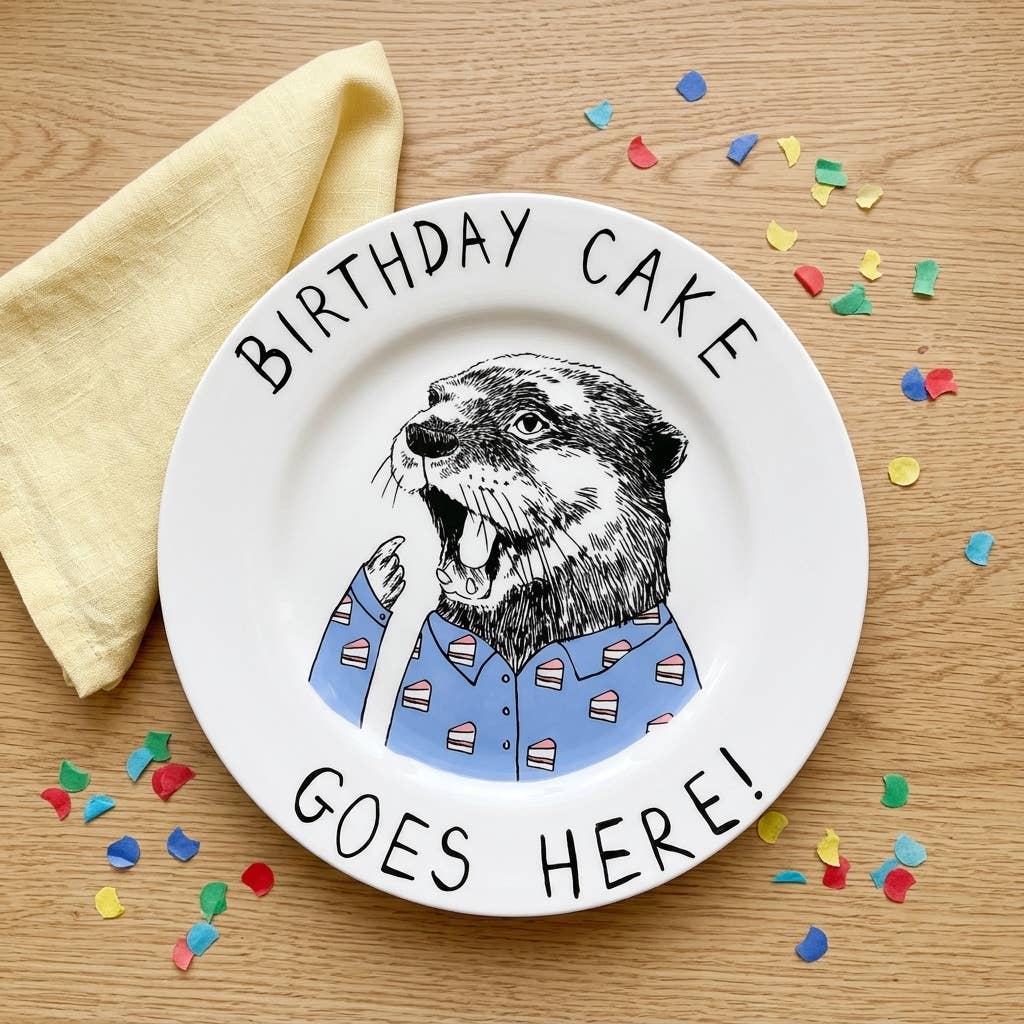 'Birthday Cake Goes Here' Side Plate