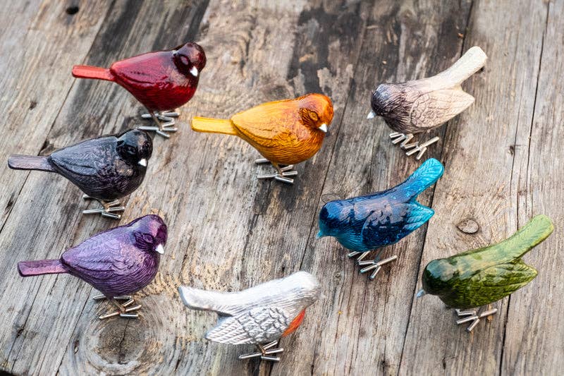 Brushed Purple Bird 12.5 cm