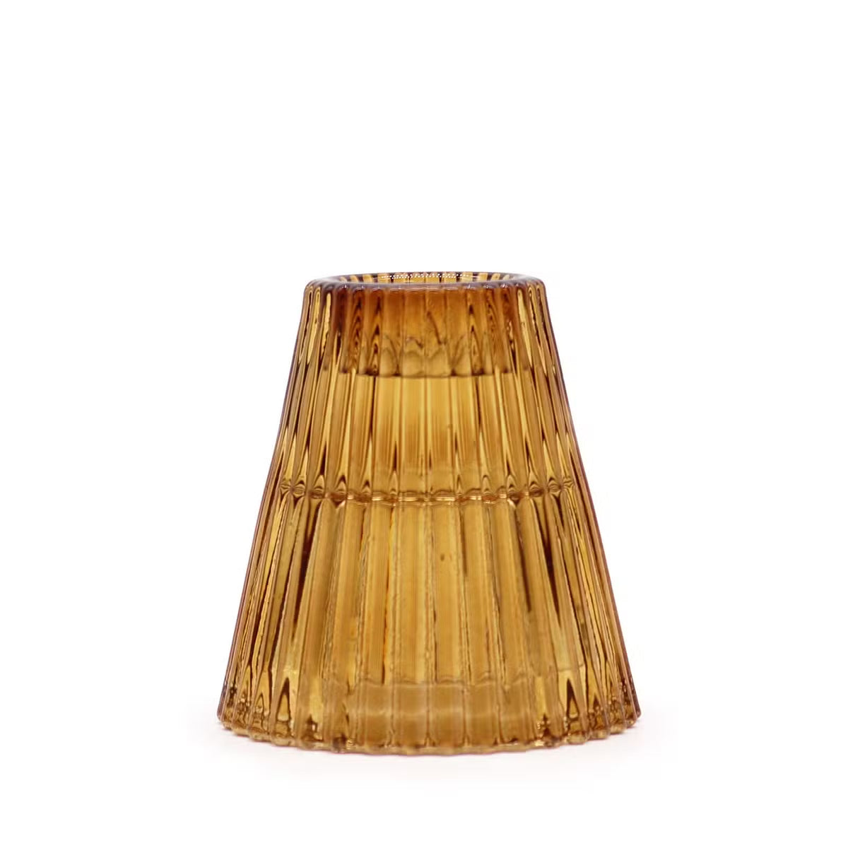 The Mini Château Reversible Glass Candle Holder - Amber