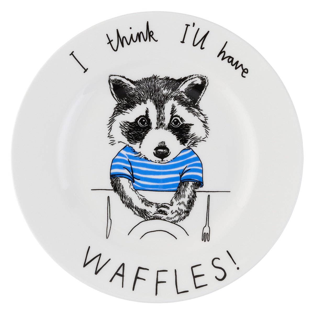 'I Think I'll Have Waffles!' Side Plate