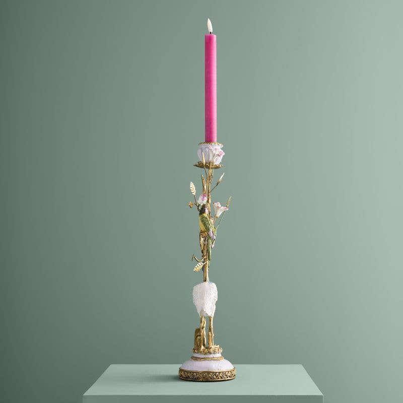 Ornate Heron Candle Holder