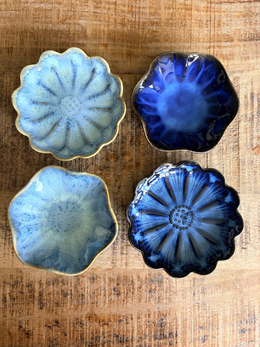 Midnight Bloom trinket dishes - set of 4