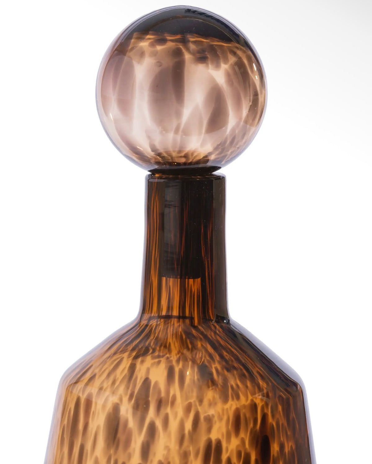 Large Leopard Glass Apothecary Bottle