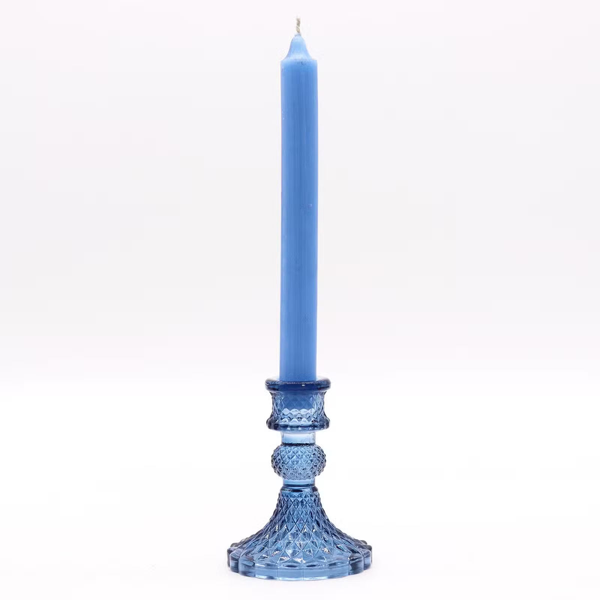 Gatsby Glass Candle Holder - Powder Blue