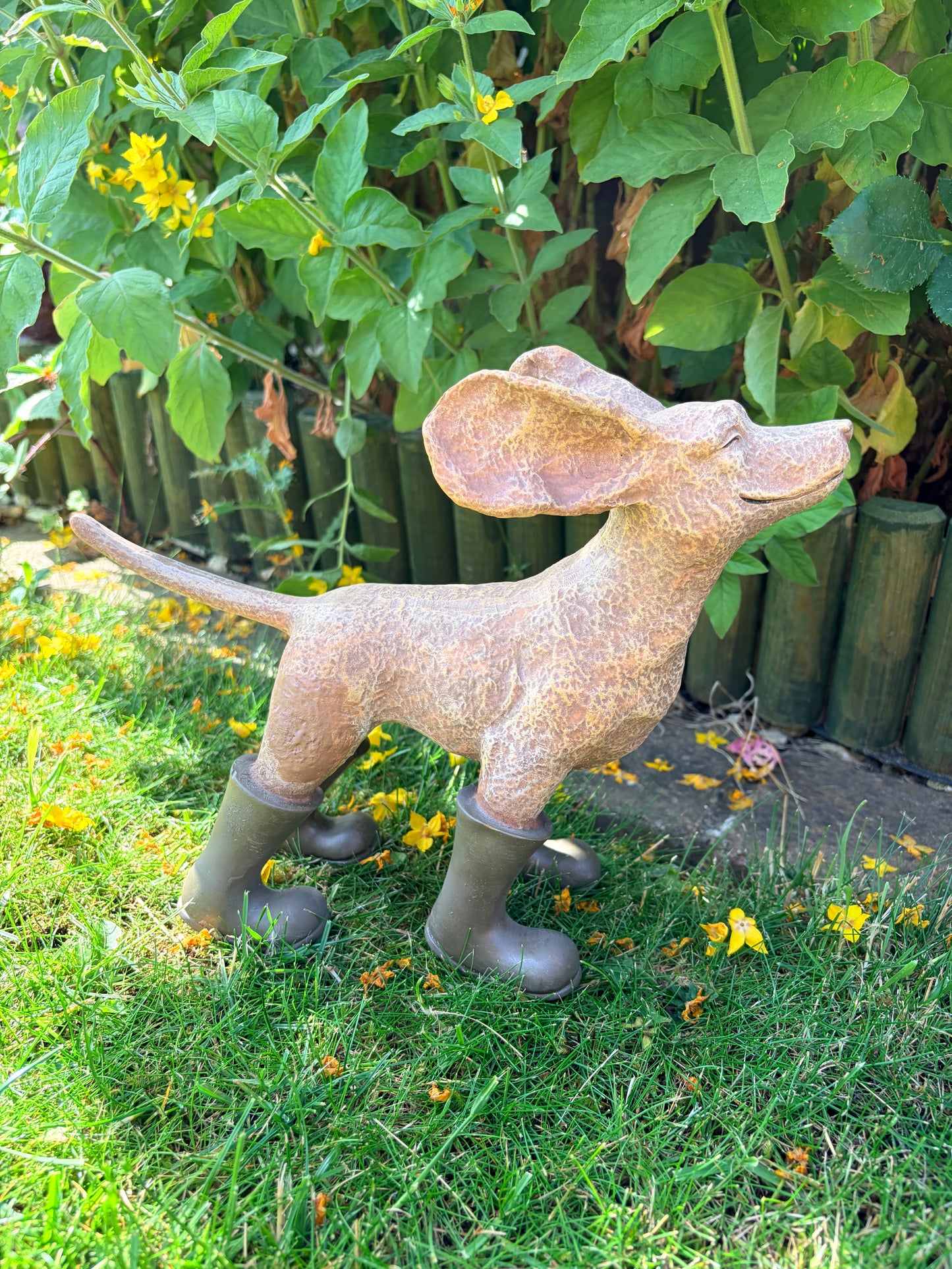 Dog In The Breeze Garden Ornament