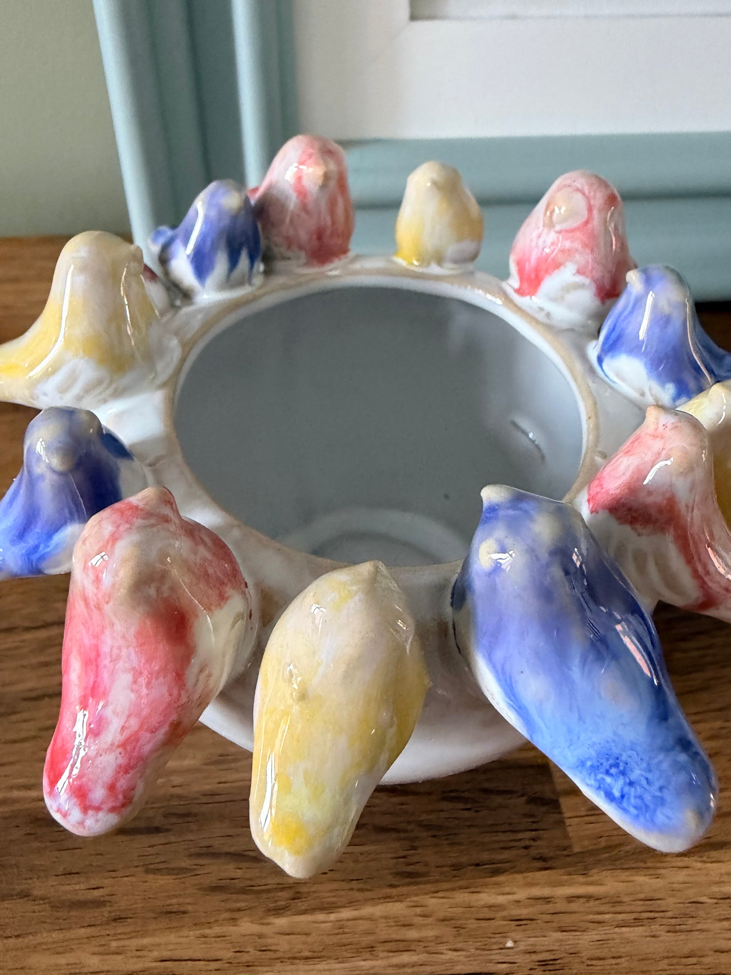 Colourful Bird Trinket Bowl | Ceramic Jewellery Dish