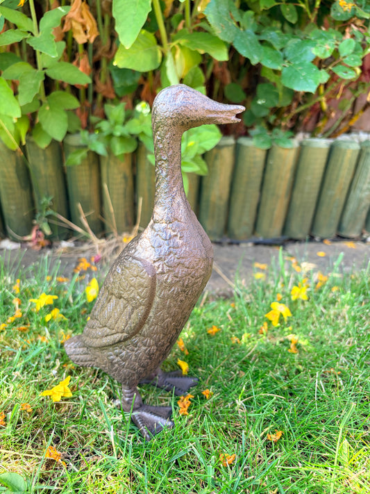Cast Iron Duck Garden Ornament