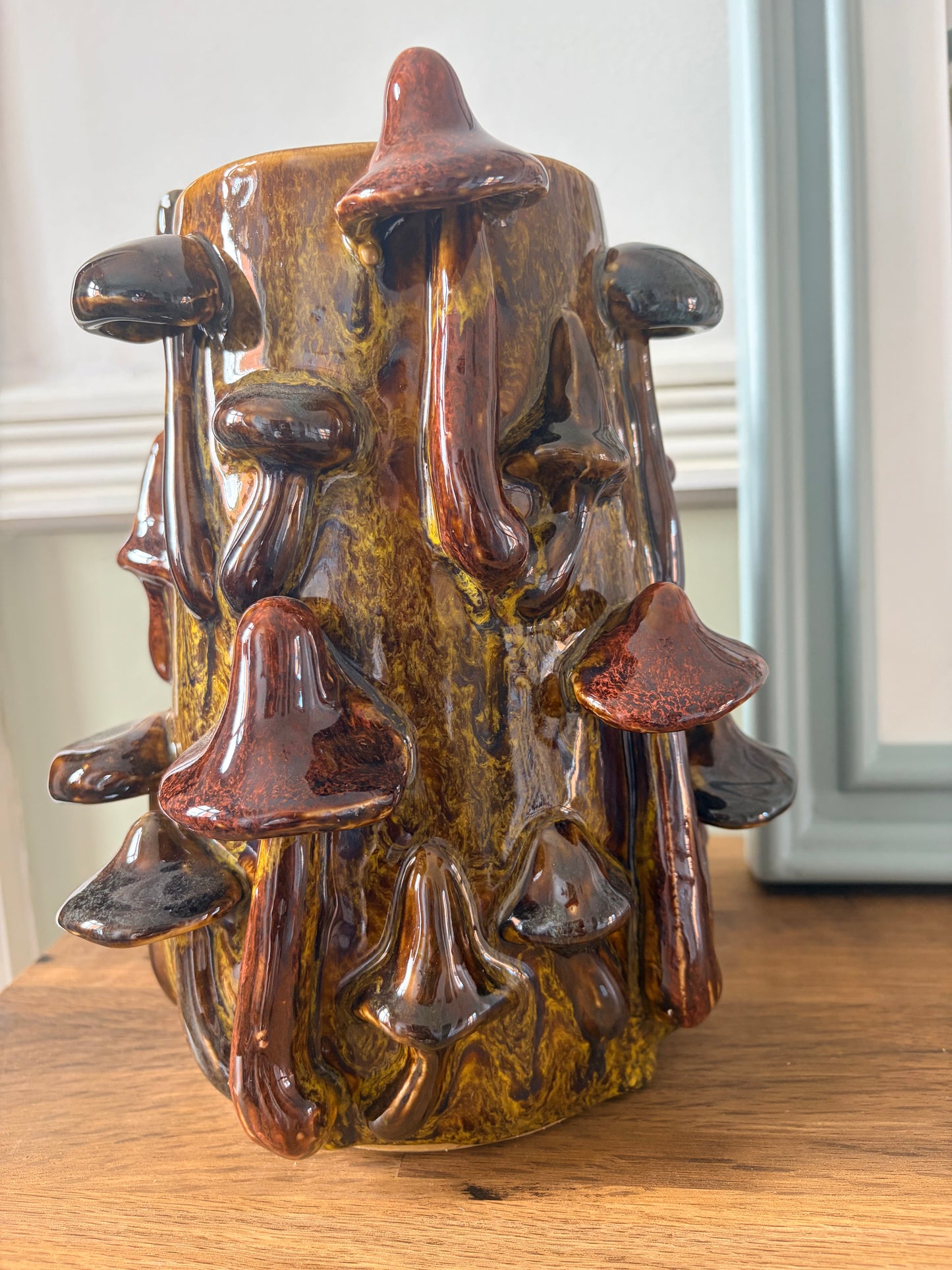 Large Glazed 3D Mushroom Vase