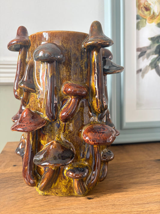 Large Glazed 3D Mushroom Vase