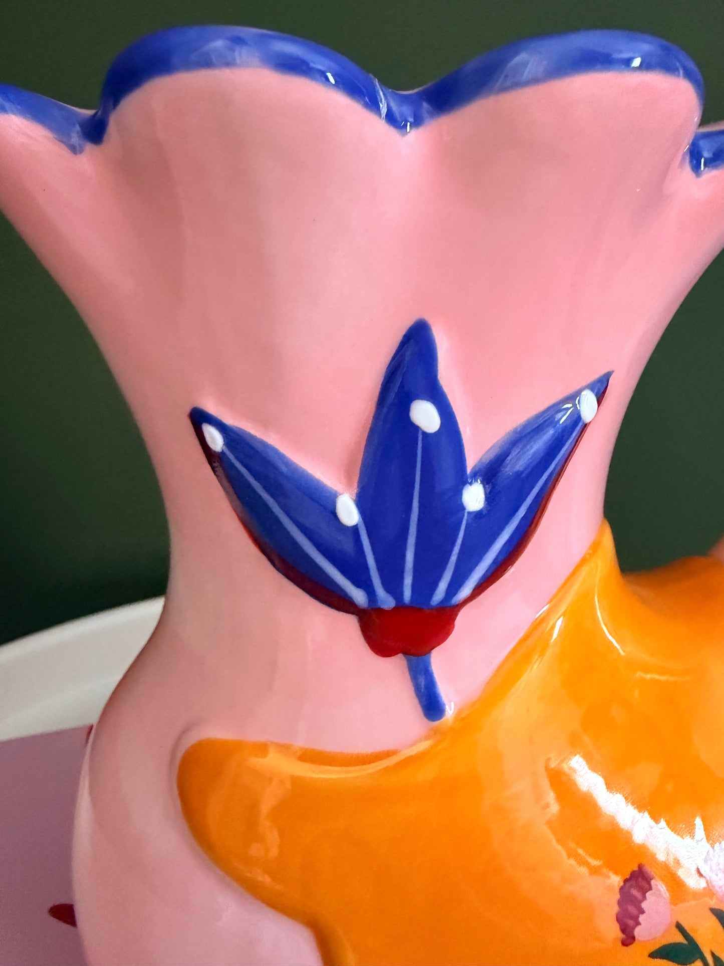The Flora Vase | Pink Earthenware Bird Vase