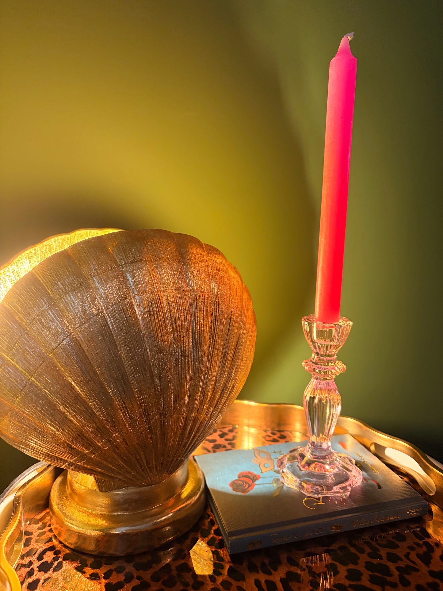 The Portofino Gold Shell Lamp